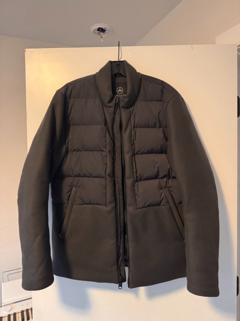 Aether Men's Hybrid Puffer Jacket Black Size M